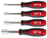 Milwaukee HollowCore Series 48-22-2444 Nut Driver Set, 4 -Piece, Polypropylene/Steel, Red